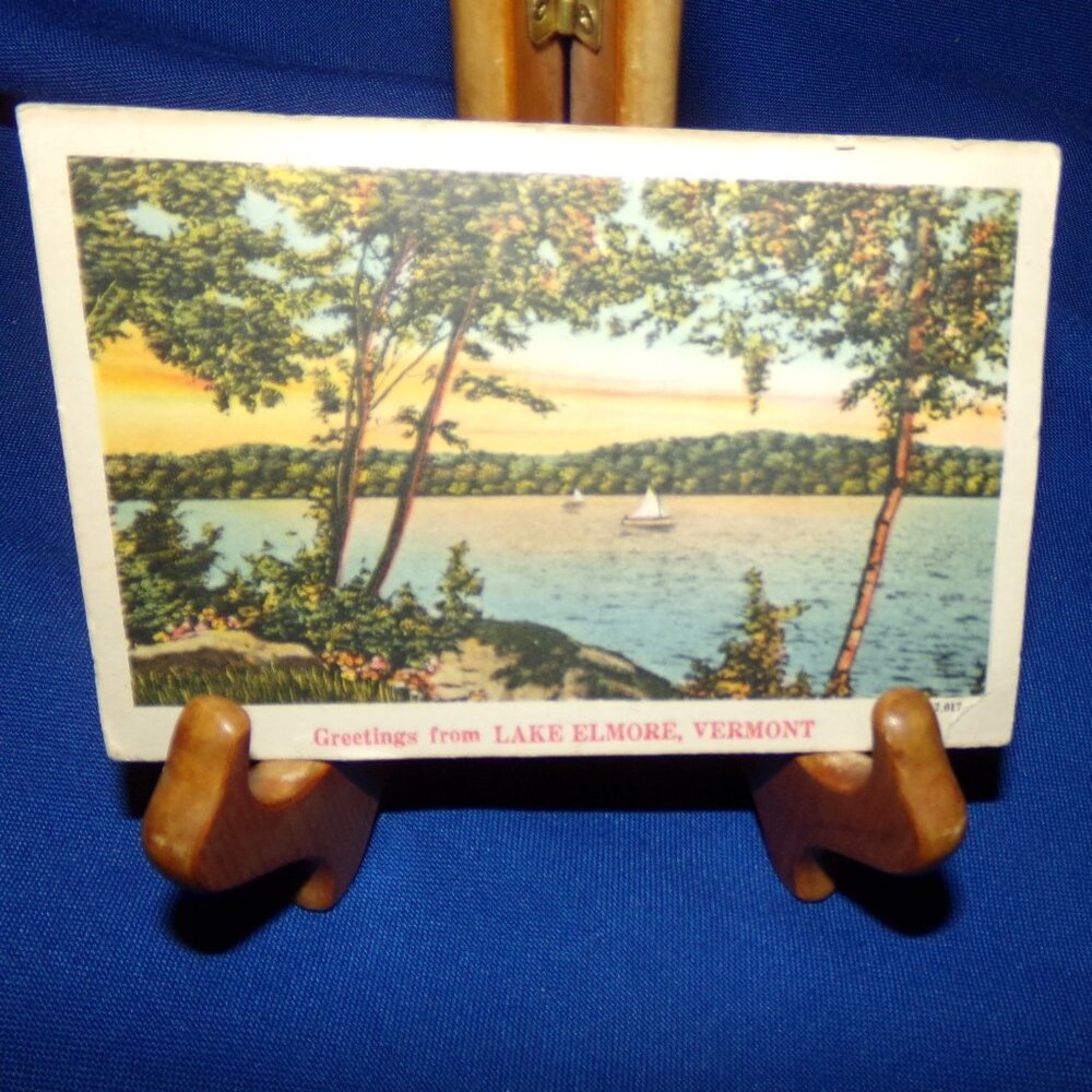 Vintage Full Color Lake Elmore, Vermont Postcard - Unused - White Border